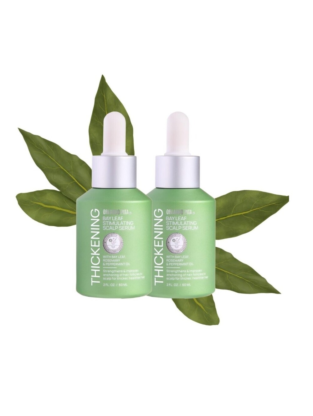 ORLANDO PITA Bay Leaf Stimulating Scalp Serum All Hair Types, 2 Oz (Pack of 2)